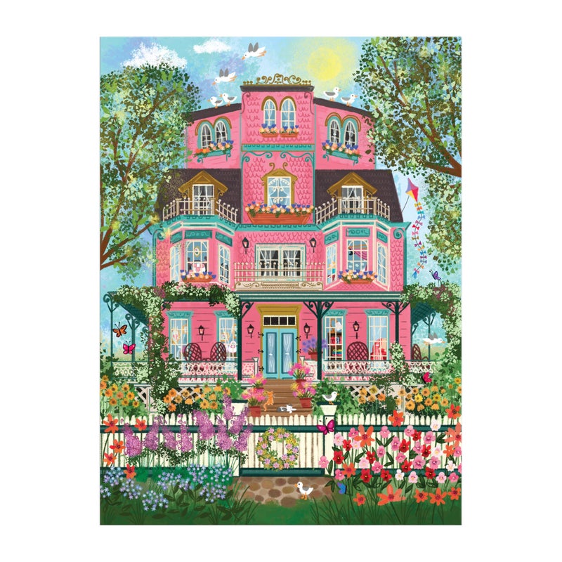 جاليسون Galison Capeside Victorian - أحجية الصور المقطوعة من رقائق Joy Laforme مكونة من 1000 قطعة تتميز بعمل فني جميل لقصر Capeside الفيكتوري - Image 2